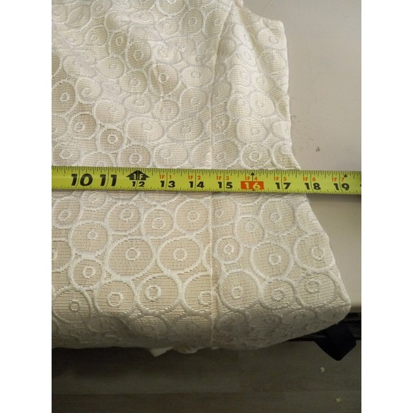 Nine West Ivory/gold Sheath Sleeveless Square Neck Dress W/pockets  Size 10 - Picture 16 of 16